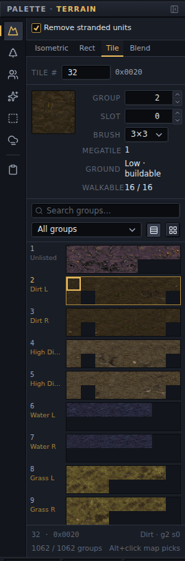 The Tile tab