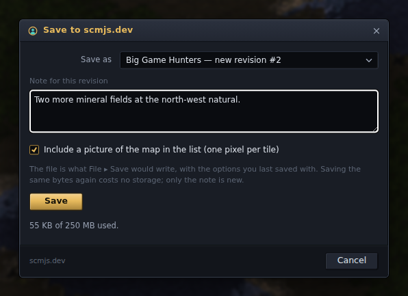 Save to scmjs.dev: a second revision of Big Game Hunters with a note