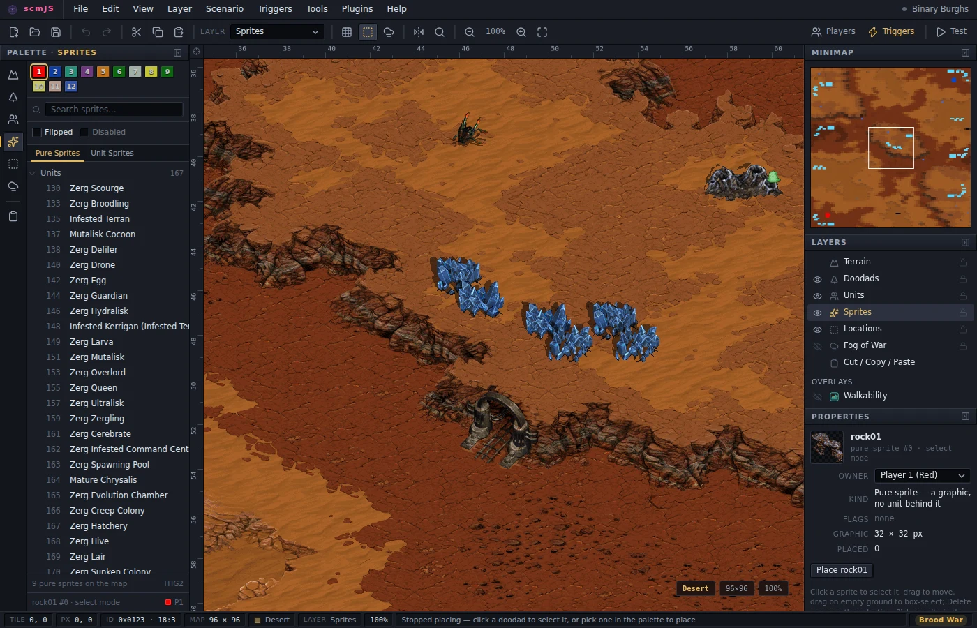 The Sprites layer